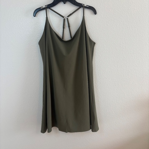 Abercrombie & Fitch Traveler Athletic Mini Dress Size XL Olive Green - Picture 3 of 12